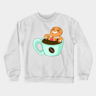 Gingerbread man Christmas Coffee Crewneck Sweatshirt